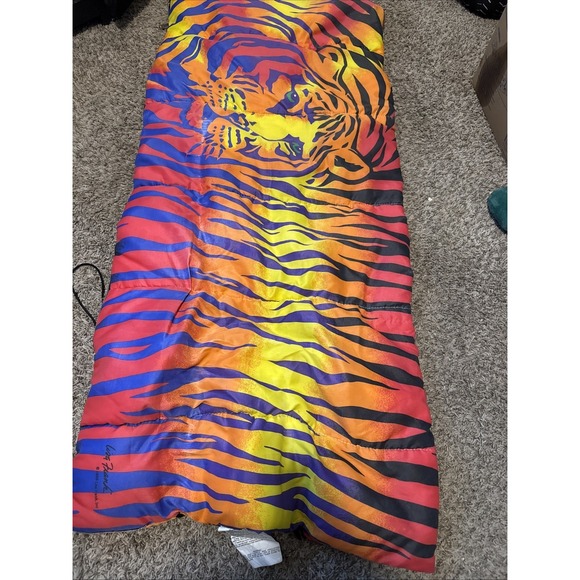 Lisa‎ Frank Rainbow Tiger Sleeping Bag 80s Rare 1986 With Tie Strings  Read - Picture 3 of 10